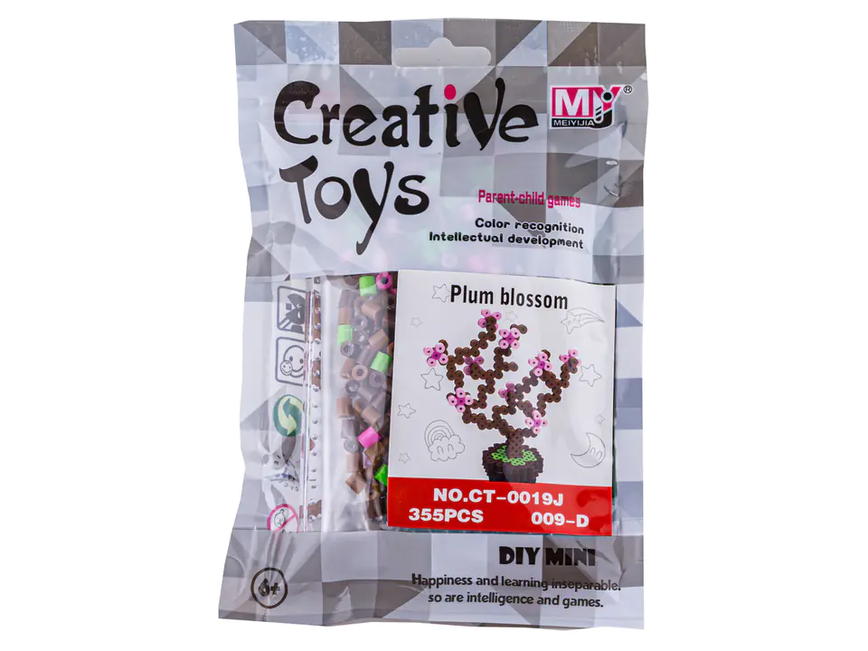 Koraliki do prasowania Wersja 3D, Szablon Kwitnące Drzewo, Saszetka, Prasowanka