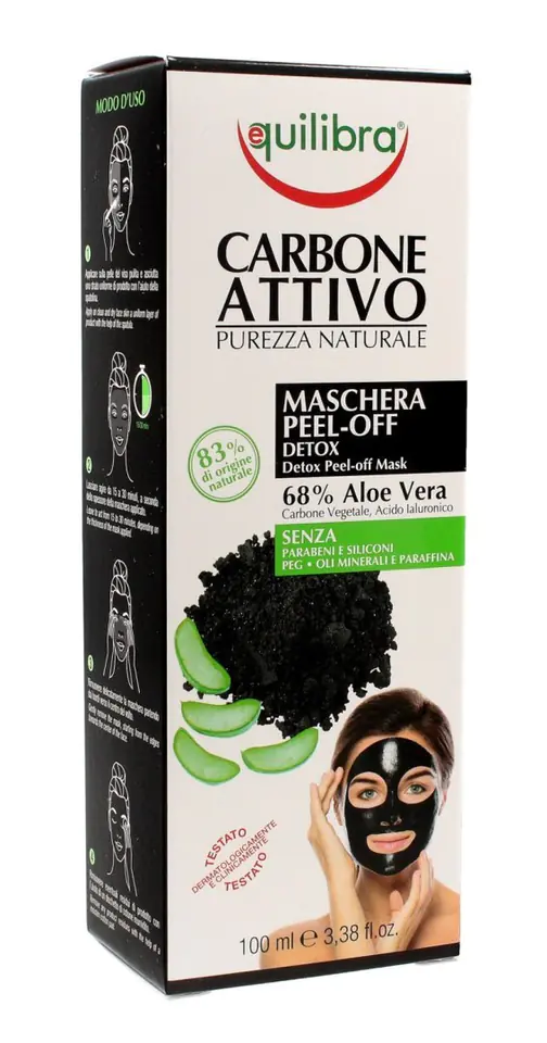 Equilibra Carbone Attivo Face Mask Peel-off with Activated Carbon Detox  100ml