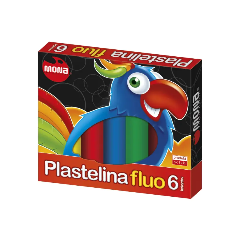 Fluorescent plasticine MONA 6 colors St.Majewski