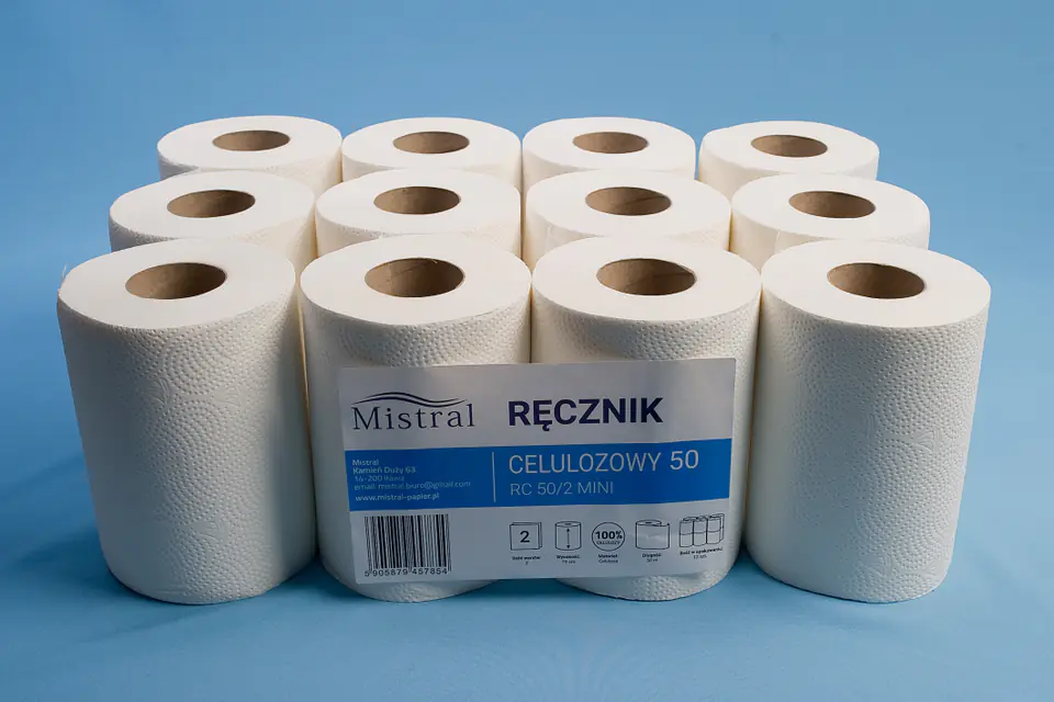 Ręcznik celuloza 19cm 50m 2w (12sztuk) RC50/2 MINI MISTRAL