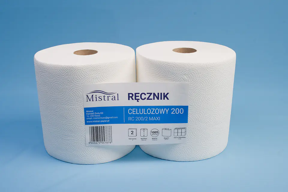Ręcznik celuloza 24,6cm 200m 2w(2sztuki) RC200/2 MAXI MISTRAL