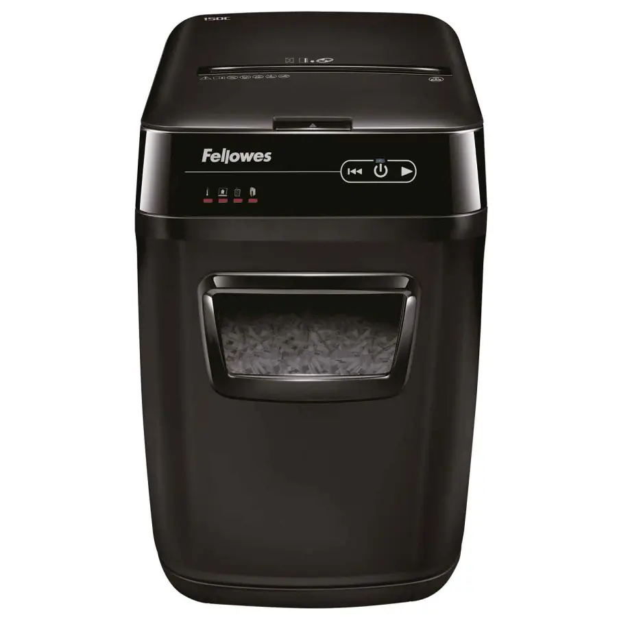 Fellowes Cross-Cut Shredder AutoMAX 150C Paper shredding, Shredding CDs, Credit cards shredding, Auto Feed