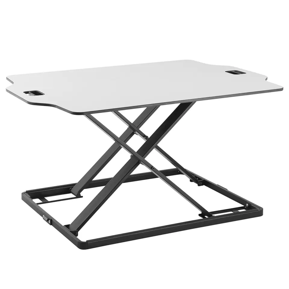 Ergo Office ultra thin sit/stand desk converter, white, with gas spring ...