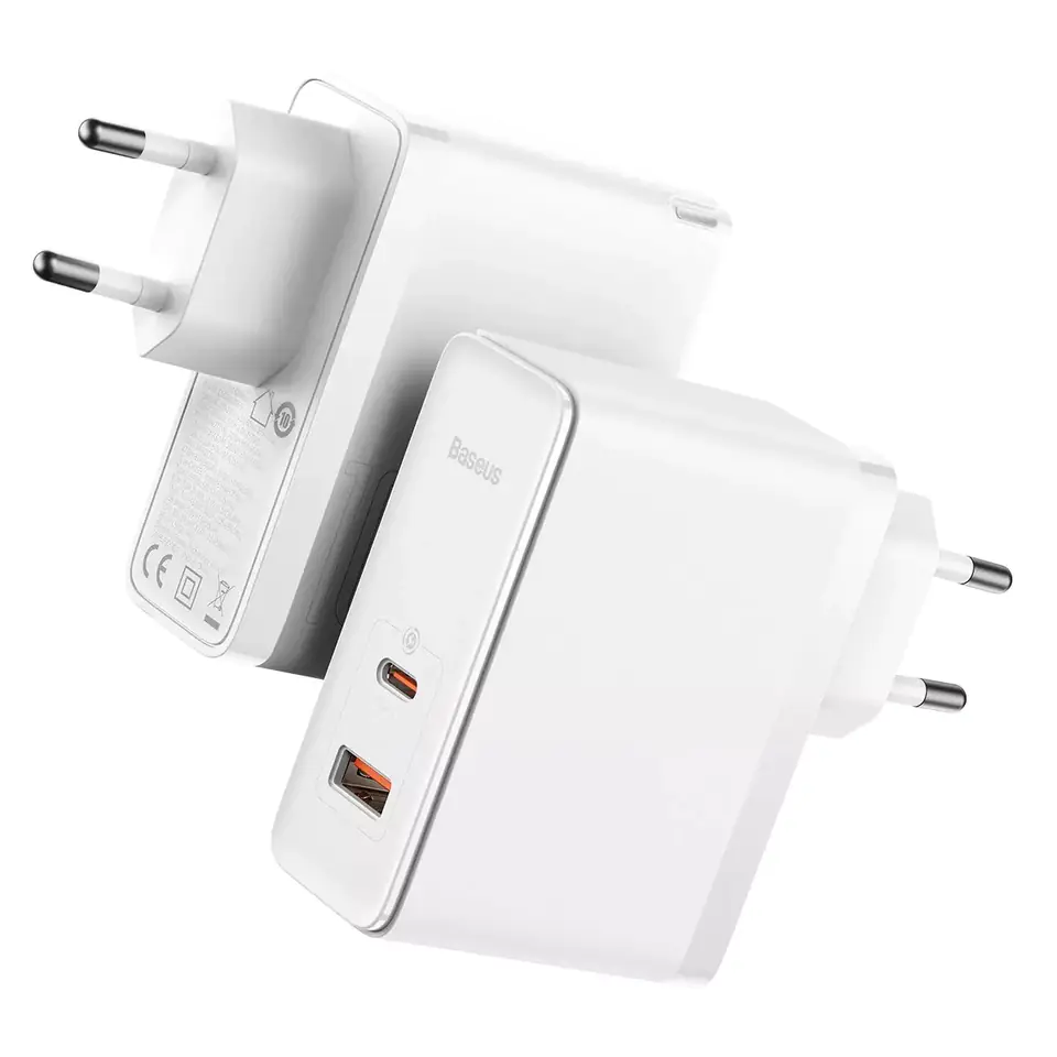 Baseus GaN5 Pro 2xUSB-C + USB charger, 65W white