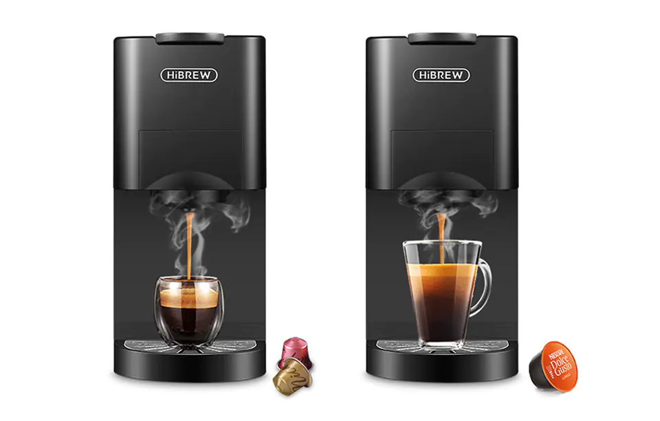 4-in-1 capsule coffee maker 19 bar 1450W HiBREW H3A