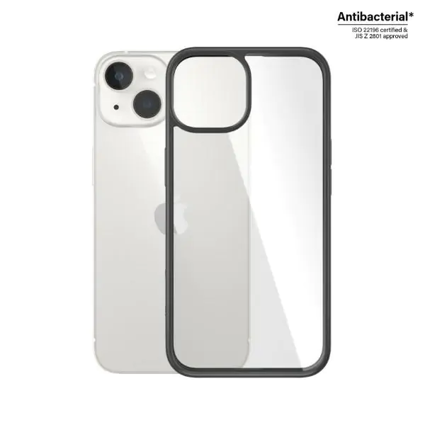 PanzerGlass ClearCase iPhone 14 / 15 /13 6.1" Antibacterial czarny/black 0405