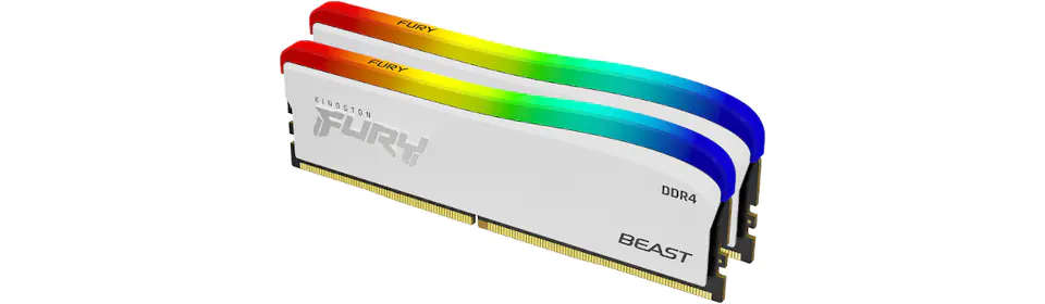 Pamięć RAM Kingston Fury Beast RGB White Limited Edition 32GB (2x16GB) DDR4 3600MHz