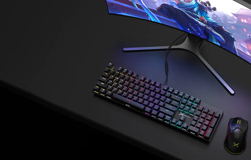 Delux KM55 RGB Gaming Keyboard (Black)
