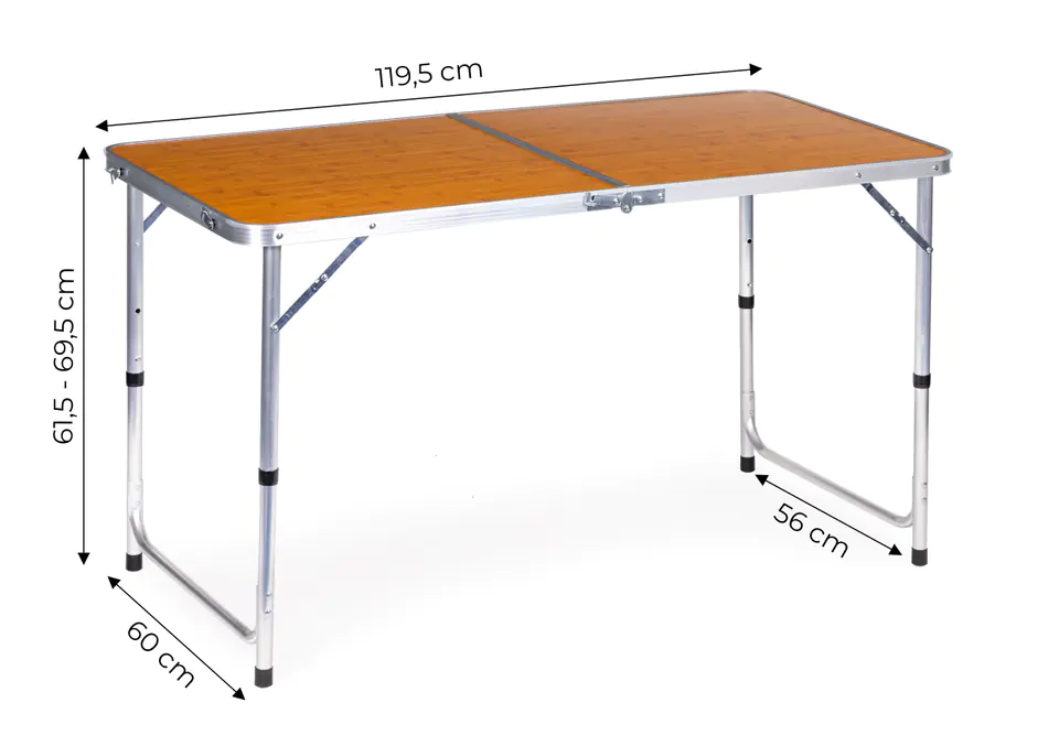 Tourist table, folding table, camping, wood effect