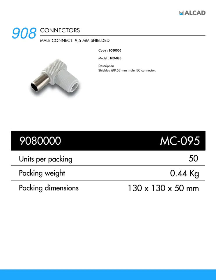 IEC Antenna Plug Alcad MC-095