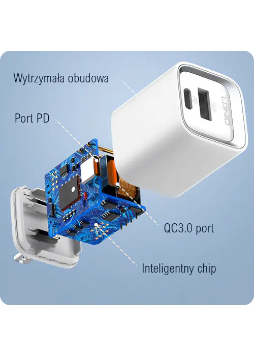 USB Charger 20W PD QC3.0 USB-A Lightning Cable