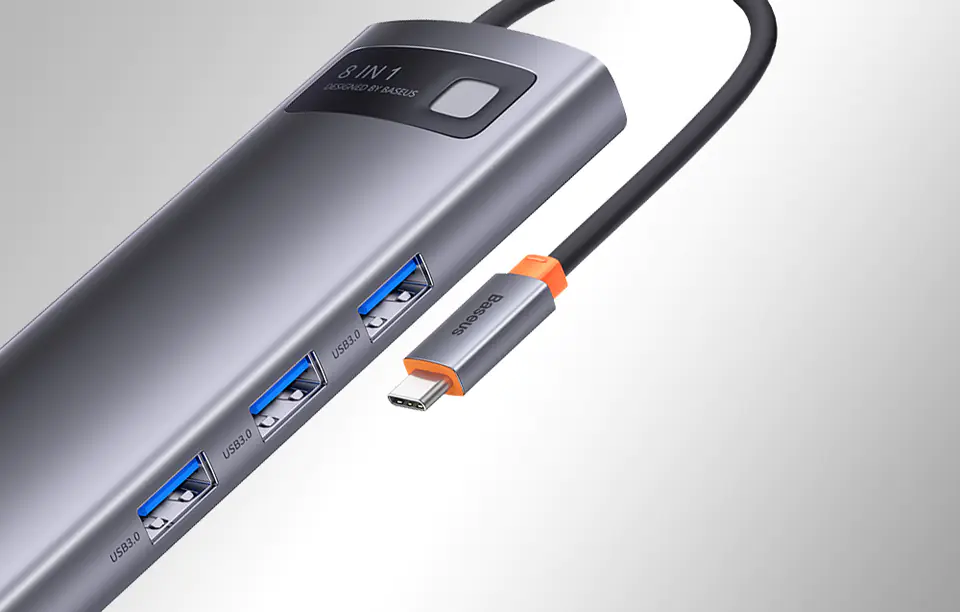 USB-C 8in1 Hub Baseus Metal Gleam Series