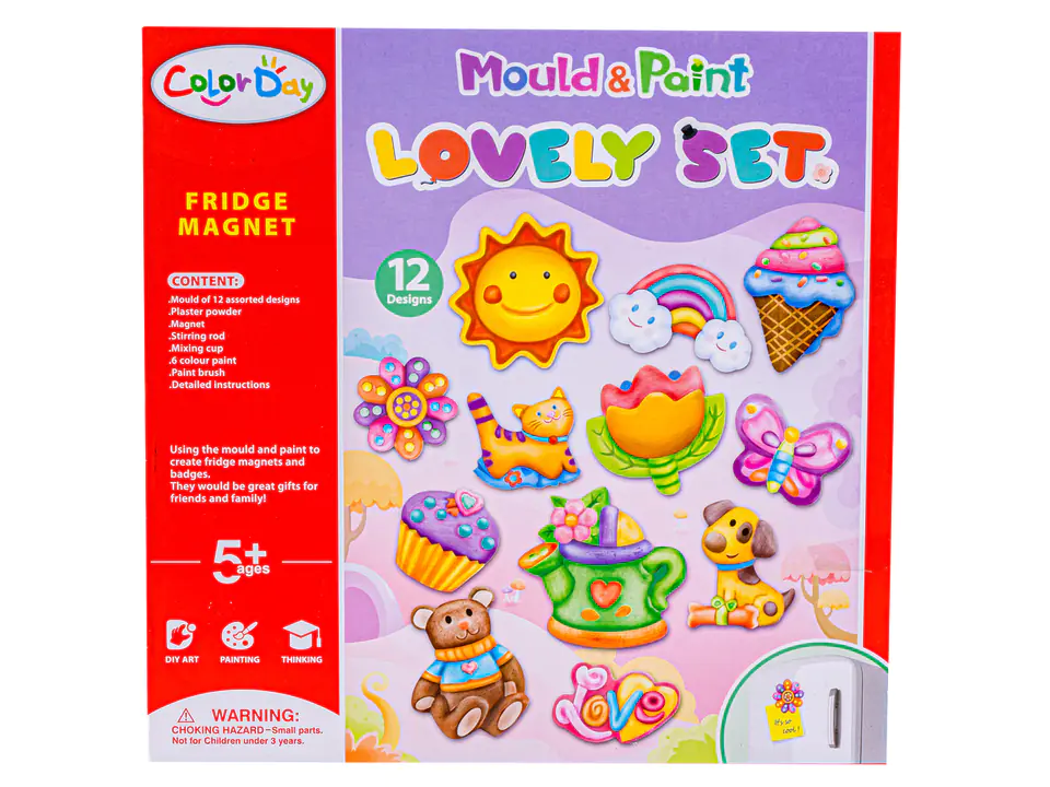 Kreatywny Zestaw Stwórz Magnes, Odlew DIY SŁODKI ZESTAW 12 Elementów Zrób To Sam