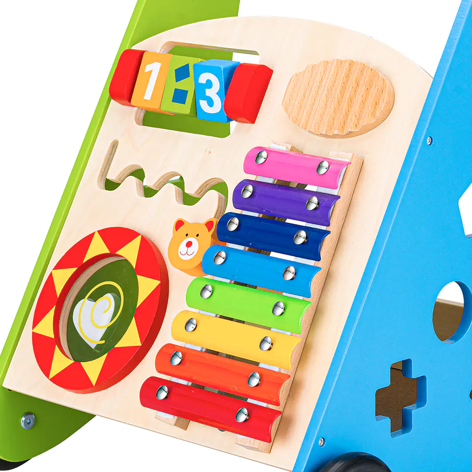 Wooden Pusher Educational Cart Cymbals Blocks