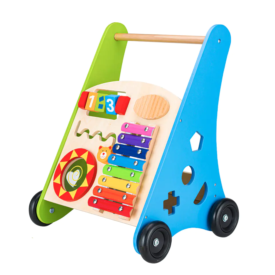 Wooden Pusher Educational Cart Cymbals Blocks
