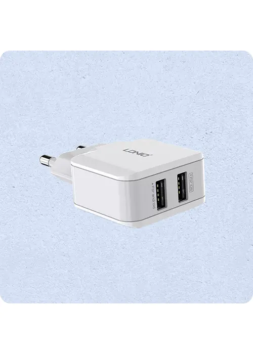 USB charger 12W PD QC2.0 2-port USB-A