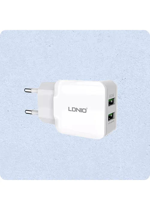 USB charger 12W PD QC2.0 2-port USB-A