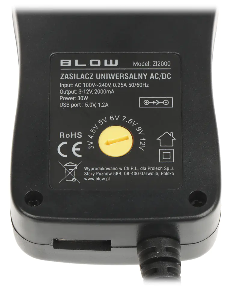 Zasilacz wielozakresowy 3-12V 2A Blow ZI2000 z USB