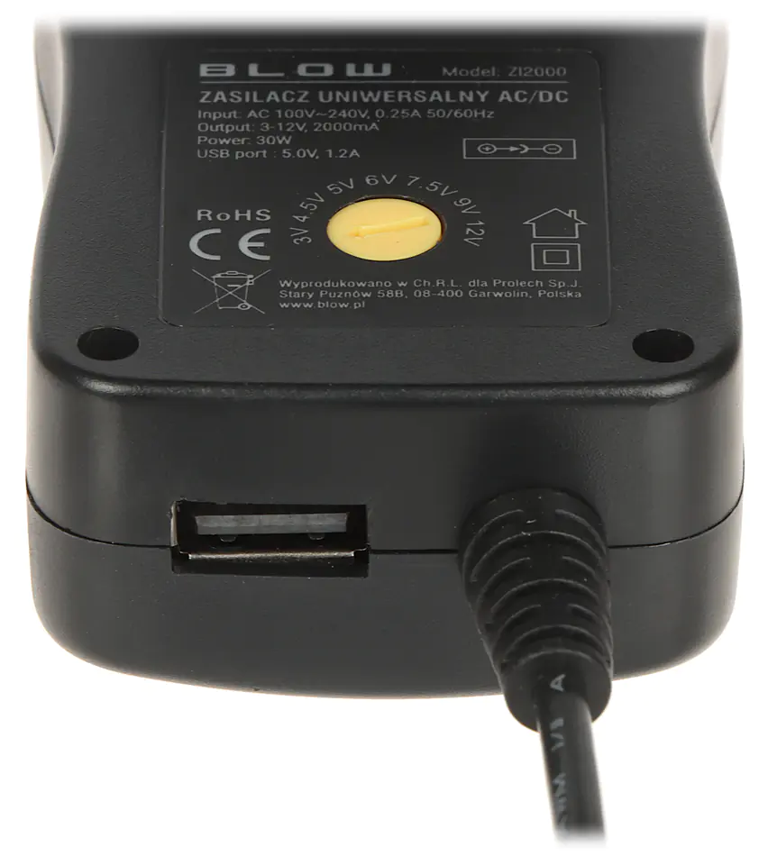 Zasilacz wielozakresowy 3-12V 2A Blow ZI2000 z USB