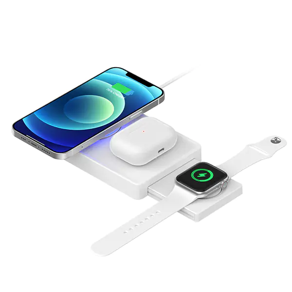 4smarts Ładowarka indukcyjna UltiMag dla iPhone, Apple Watch, Airpods 20W biała/white 456245