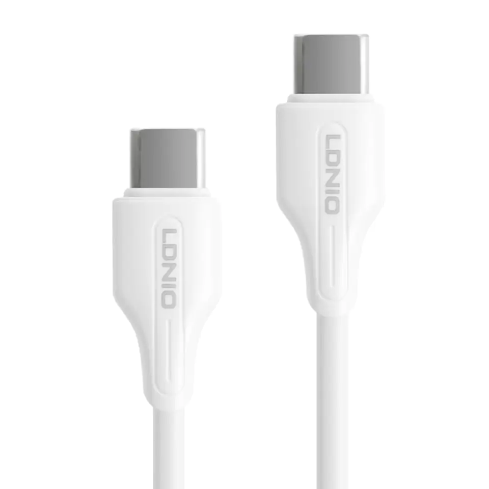 Kabel USB-C - USB-C LDNIO 1m 65W biały LC121C