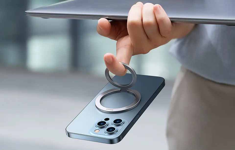 Baseus Halo ring holder for phone (silver)