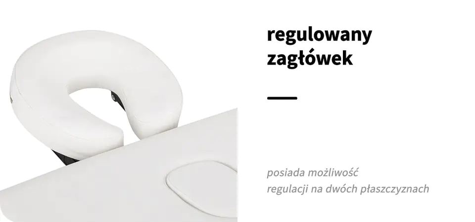 Folding massage table wood Comfort Activ Fizjo Lux 2 segment 190x70 white