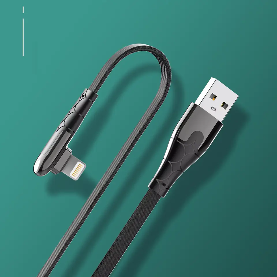 Kabel USB-A/Lightning LDNIO kątowy 90st 2m LS582L