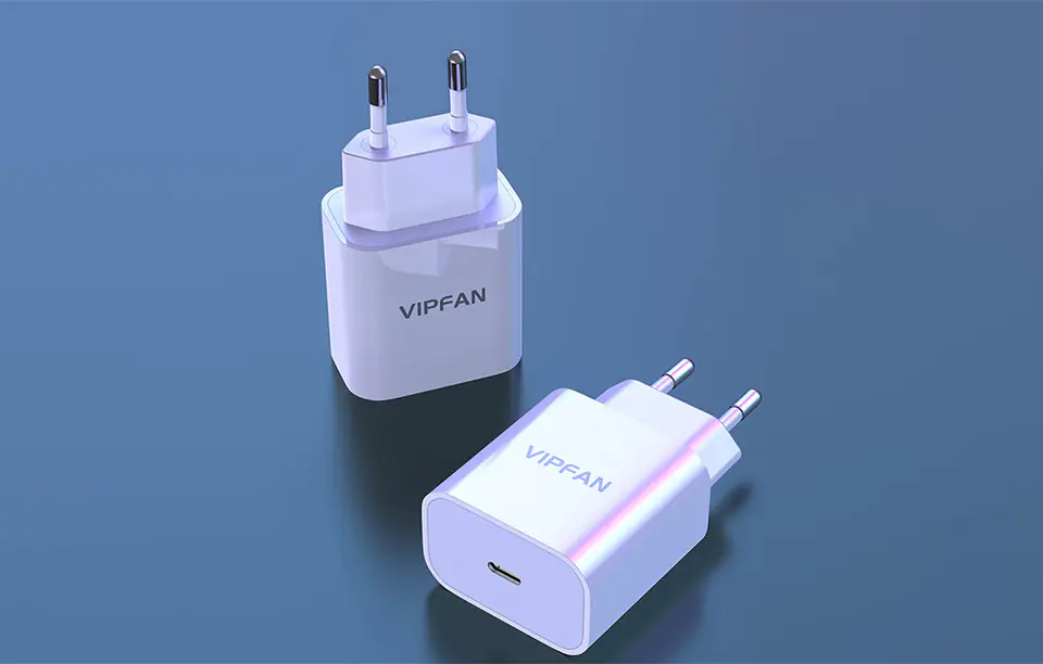 Vipfan E04 wall charger, USB-C, 20W, QC 3.0 (white)