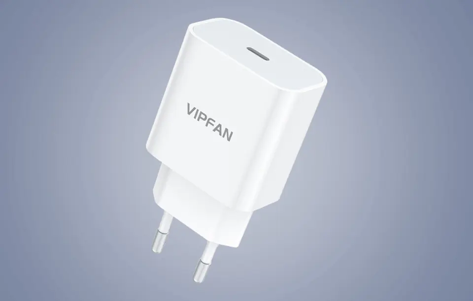 Vipfan E04 wall charger, USB-C, 20W, QC 3.0 (white)