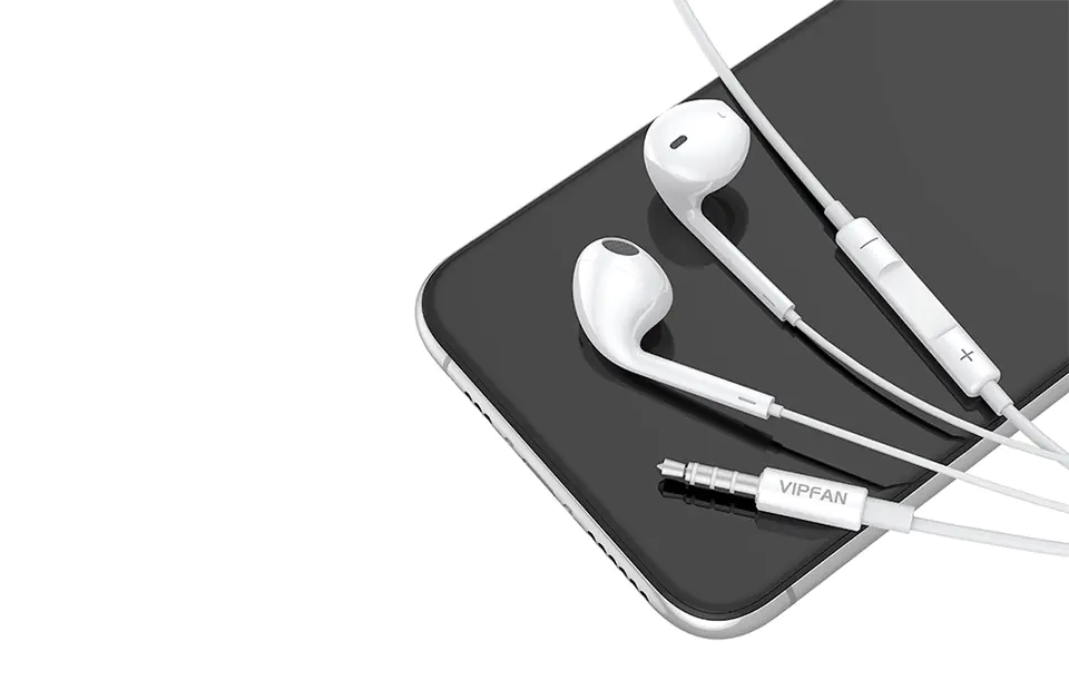 Słuchawki douszne przewodowe Vipfan Classic M04 (białe)