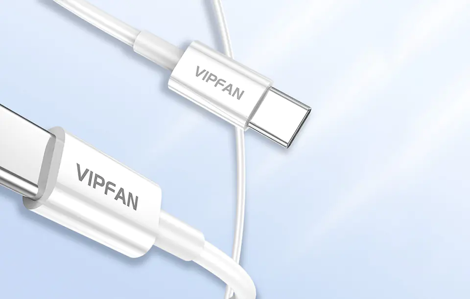 Vipfan P02 USB-C to USB-C Cable, 1m (white)