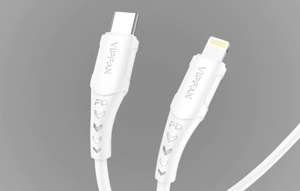 USB-C cable for Lightning Vipfan P04, 3A, PD, 2m (white)