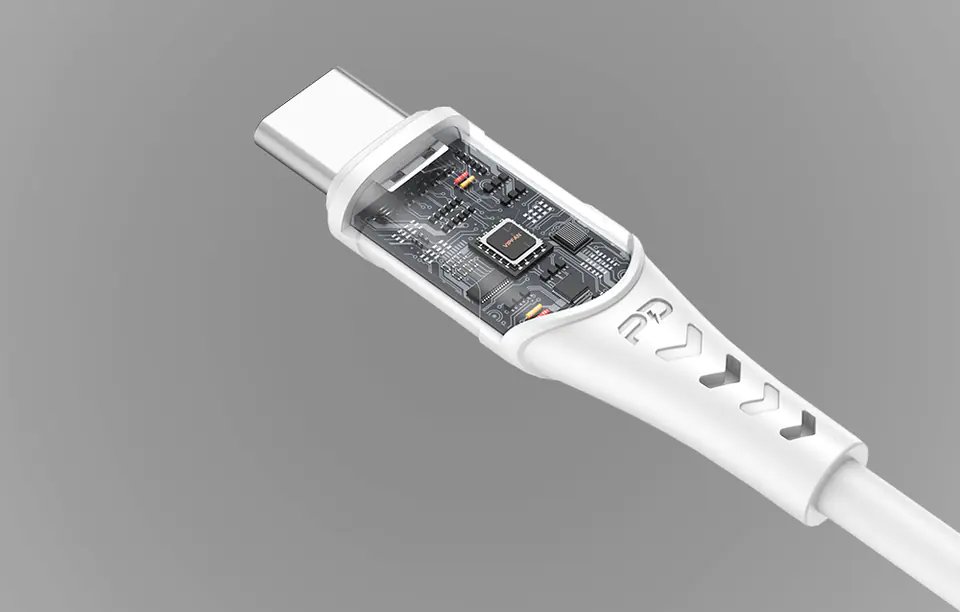 Kabel USB-C do USB-C VFAN P05, 60W, PD, 2m (biały)