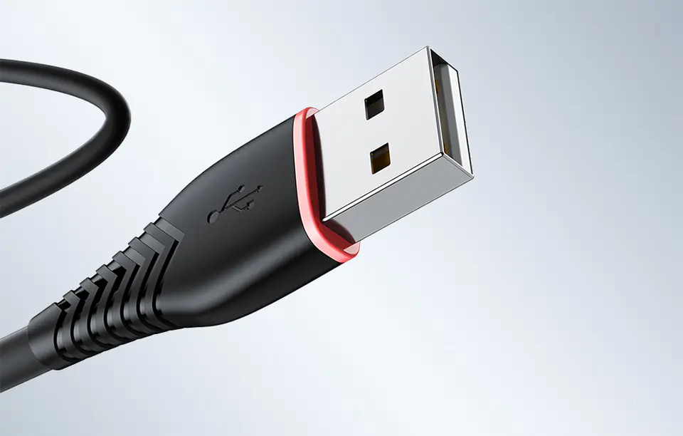 Kabel USB do USB-C Vipfan Anti-Break X01, 3A, 1m (czarny)