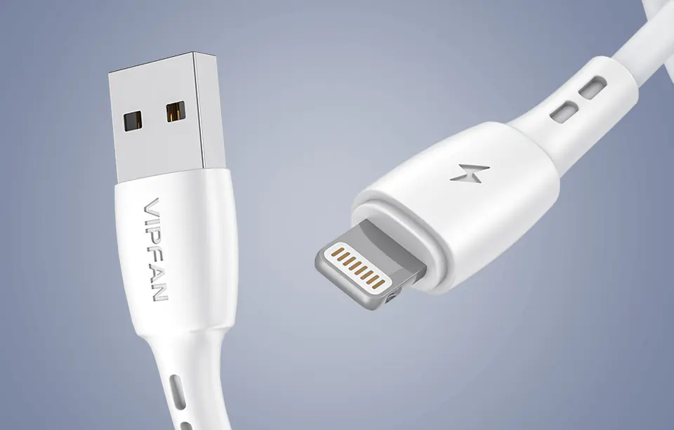 USB cable for Lightning Vipfan Racing X05, 3A, 3m (white)