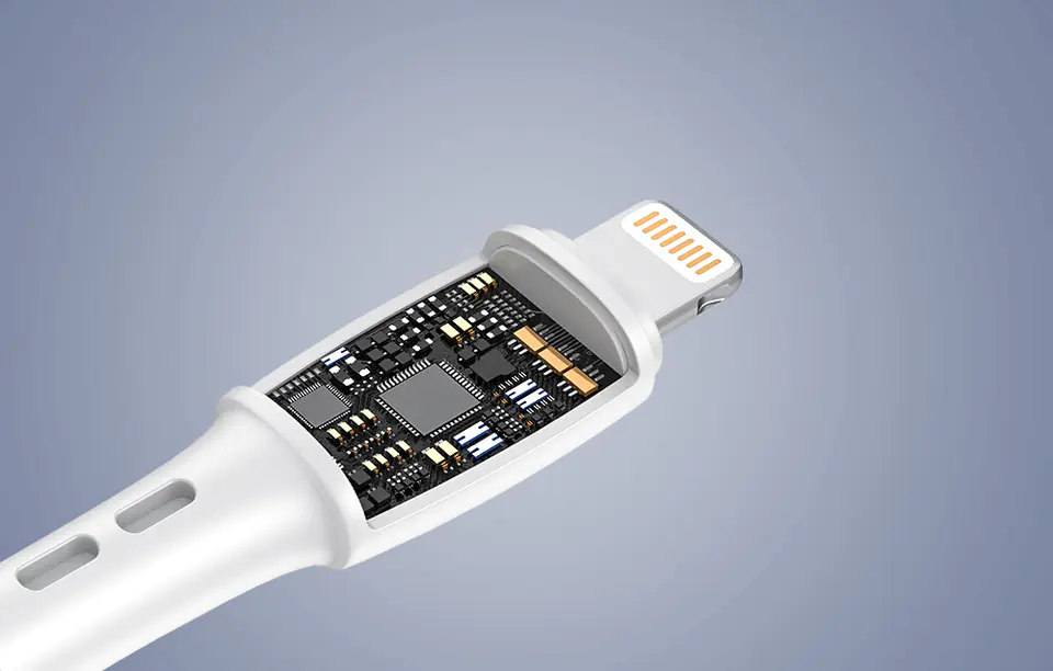 USB cable for Lightning Vipfan Racing X05, 3A, 3m (white)