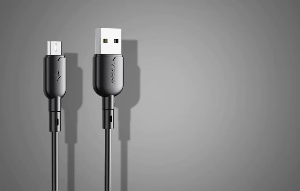 USB to Micro USB Cable Vipfan Colorful X11, 3A, 1m (Black)