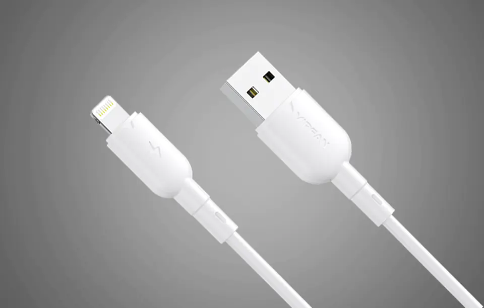 USB cable for Lightning Vipfan Colorful X11, 3A, 1m (white)