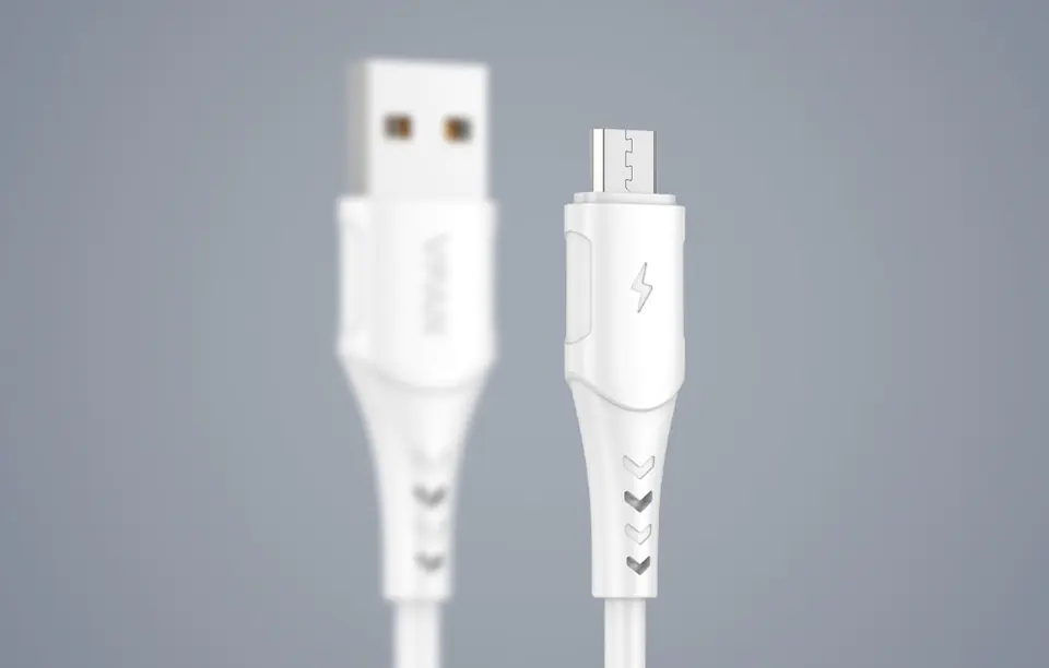 USB to Micro USB Cable Vipfan Colorful X12, 3A, 1m (white)
