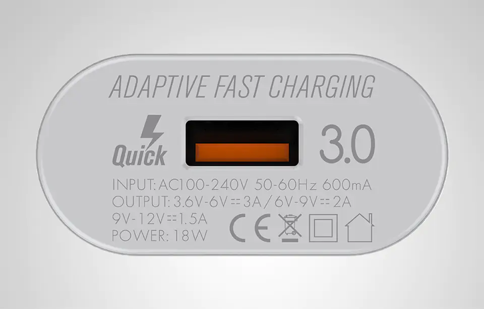AC charger LDNIO A303Q, USB-C, QC 3.0, 18W (white)
