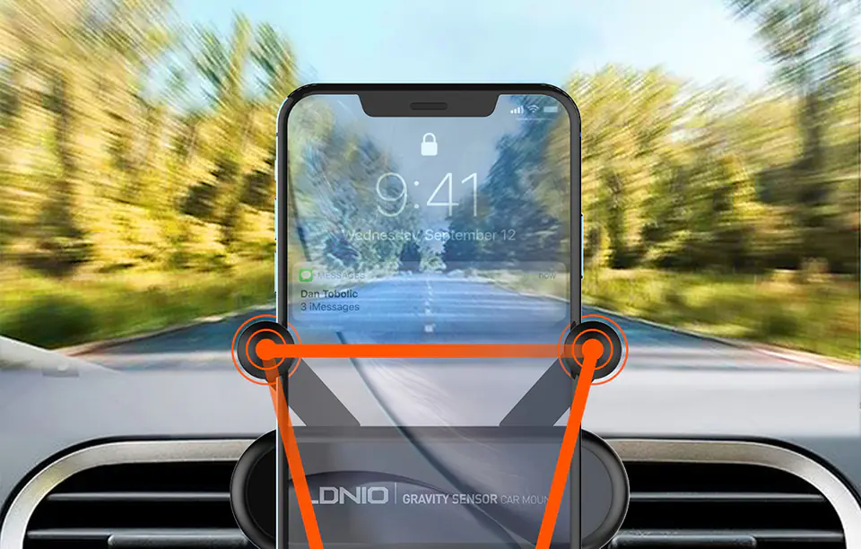 Car gravity holder LDNIO MG03 (black)