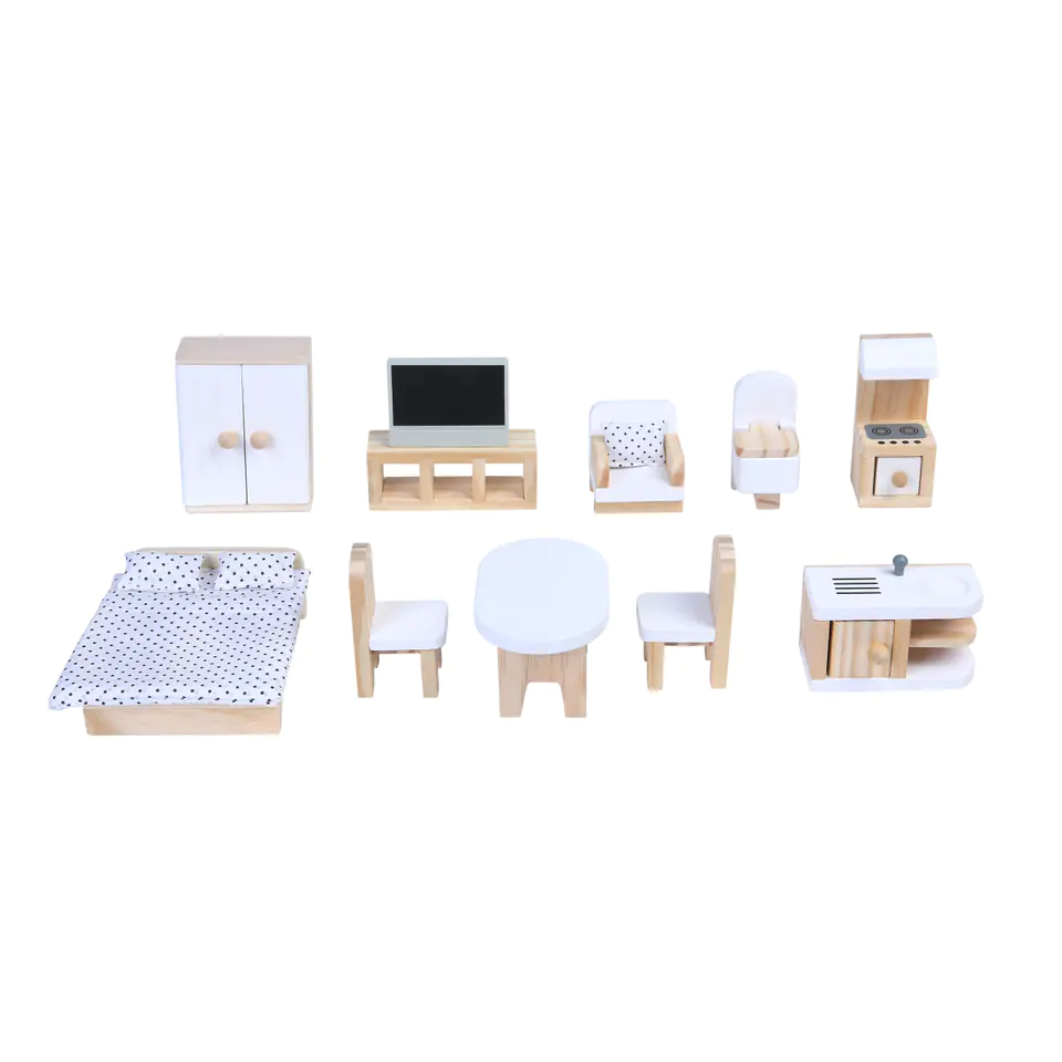 Dollhouse with Furniture Residence Emma Ecotoys