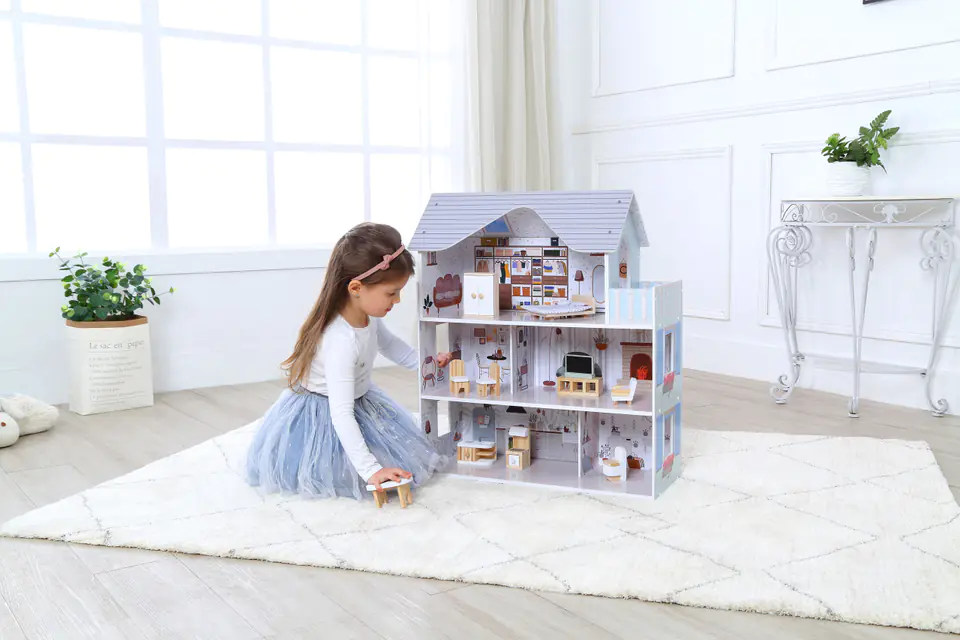 Dollhouse with Furniture Residence Emma Ecotoys