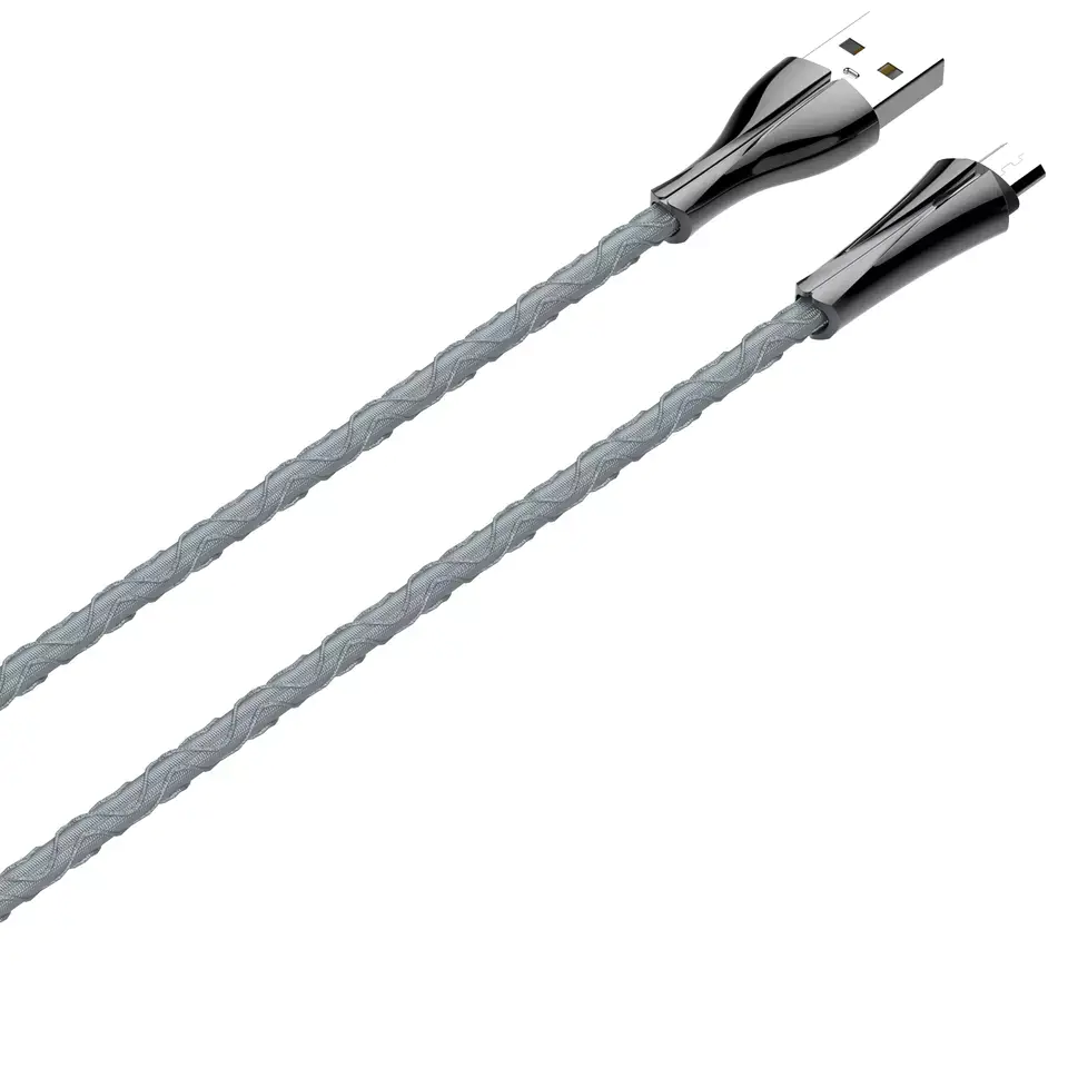 LDNIO USB-A/MICRO-USB CABLE LED 1m grey LS461M