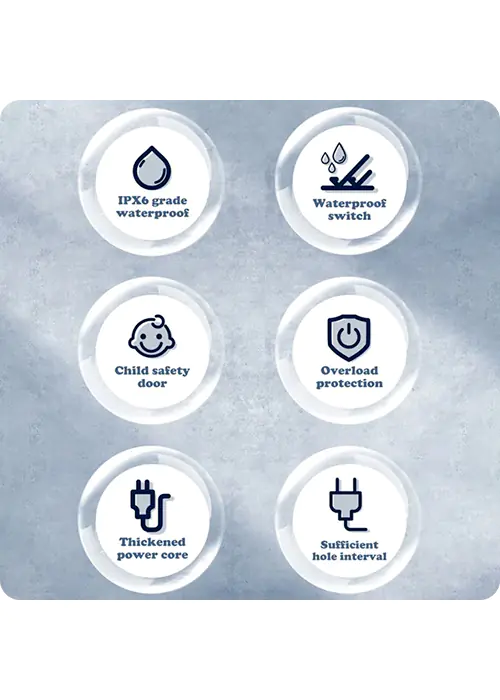 Power Strip with Charger 10 AC 1 USB-C 5 USB