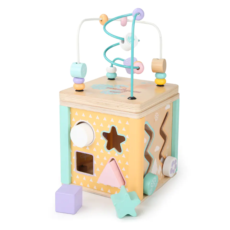Wooden educational cube, Ecotoys mule sorter