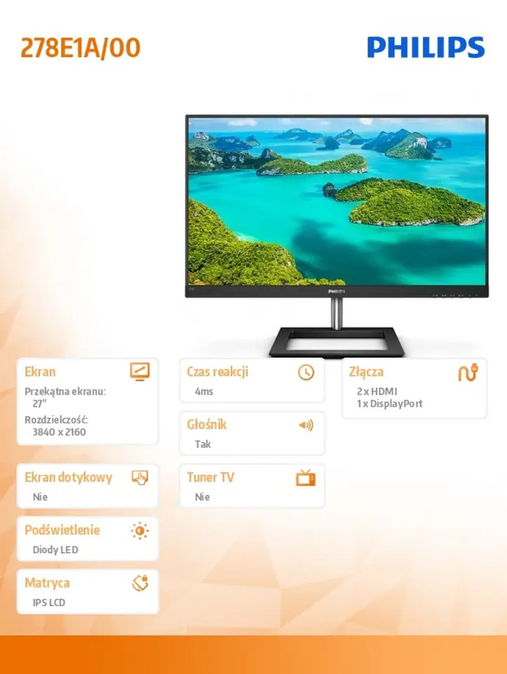 4K Ultra HD LCD monitor 278E1A/27