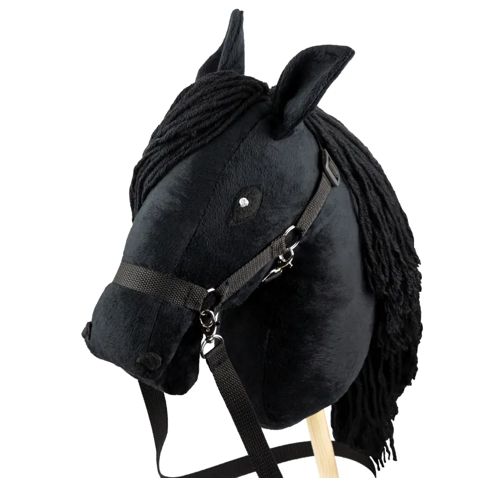 Skippi hobby horse with halter black horse A3 big