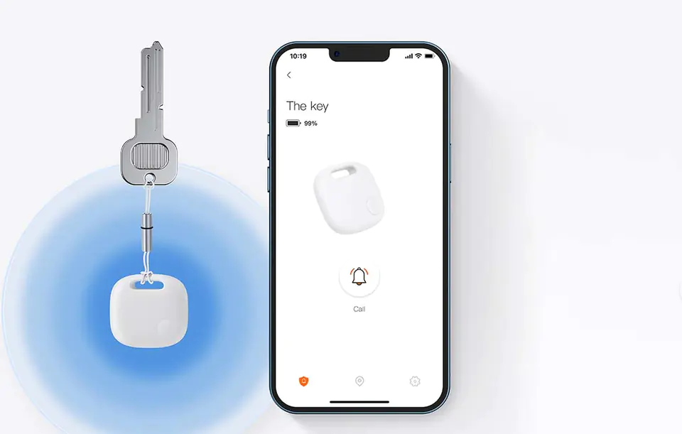Baseus T2 Pro Bluetooth Locator with Lanyard (white)